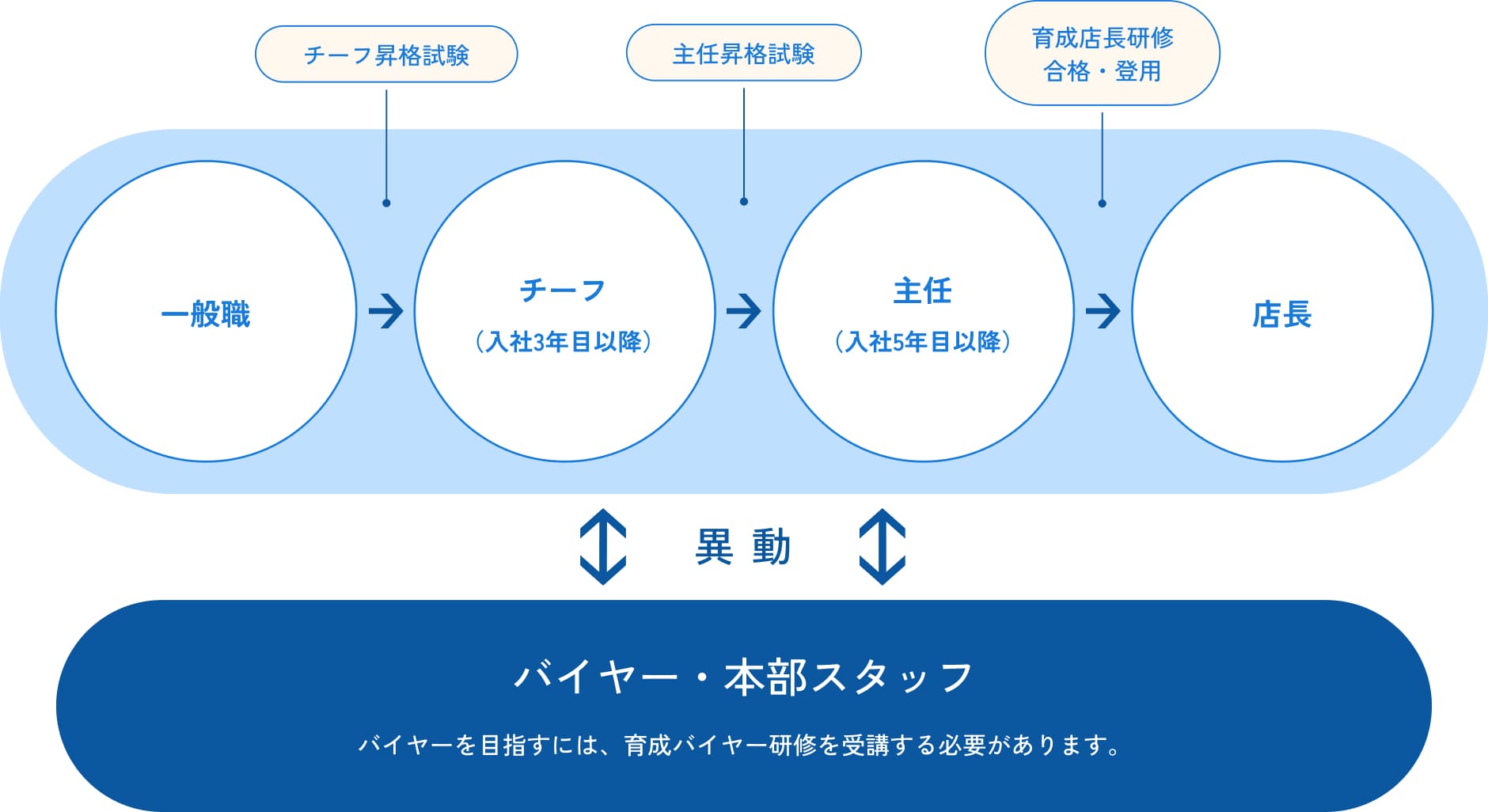 キャリアステップを説明した図です