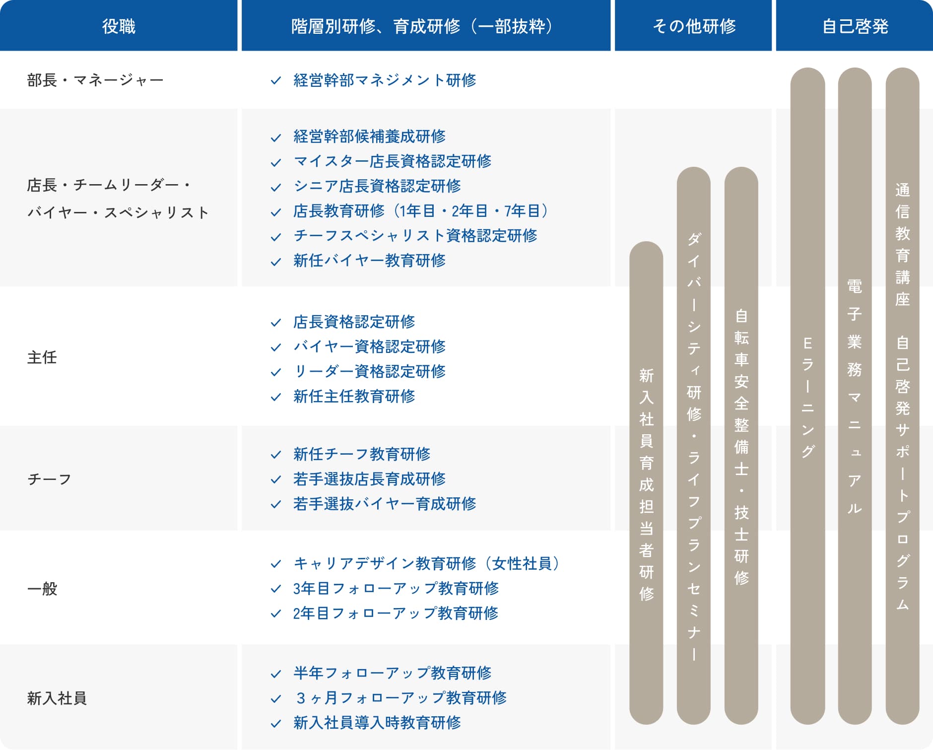 研修プログラムを説明した図です